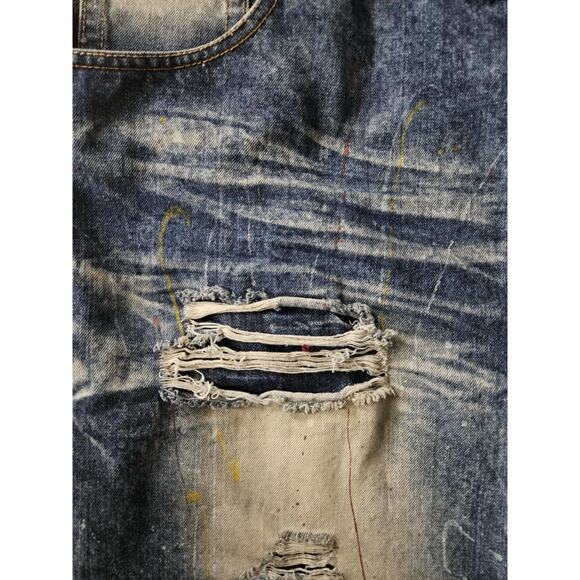 Switch Brand Jean Shorts Sz 42 Vintage RARE Blue Jean Shorts Y2K - Picture 8 of 8